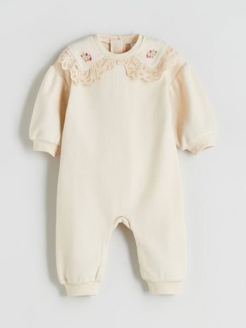 Floral Peter Pan Collar Baby Girl Romper