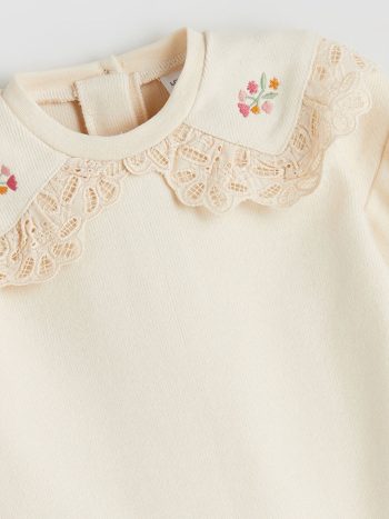 Floral Peter Pan Collar Baby Girl Romper