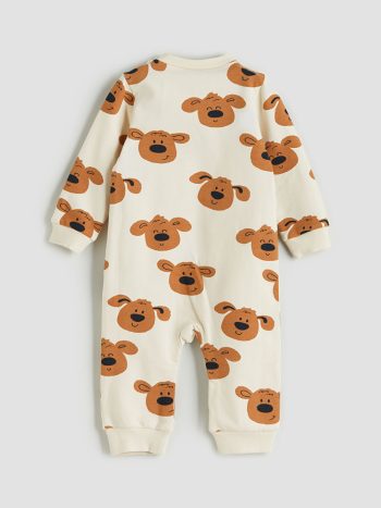 Boys' Long Sleeve Printed Crew Neck Sweatshirt and Pants Set