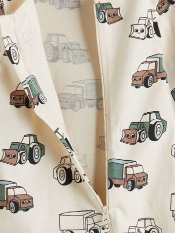 Printed Crew Neck Baby Boys' Cotton Romper
