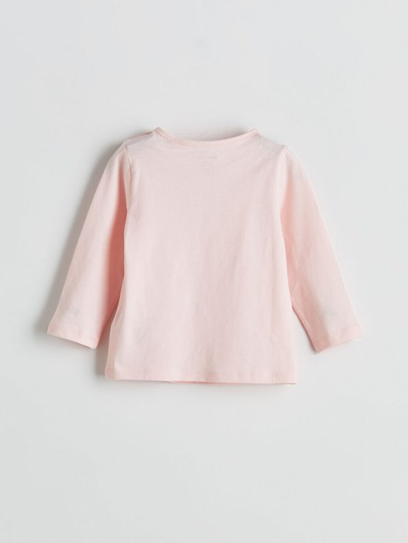 Bicycle Neck Long Sleeve Patterned Baby Girl Sweatshirt and Pants Set