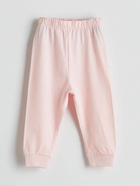 Bicycle Neck Long Sleeve Patterned Baby Girl Sweatshirt and Pants Set