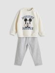 Mickey Mouse Printed Baby Boys' Sweatshirt and Jogger Set