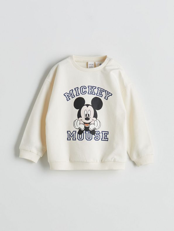 Mickey Mouse Printed Baby Boys' Sweatshirt and Jogger Set