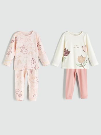 Minnie Mouse Printed Girls' Sweatshirt and Leggings Set
