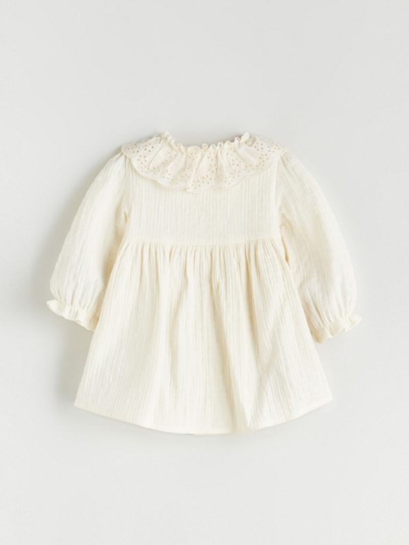 Basic Round Neck Dress for Baby Girls