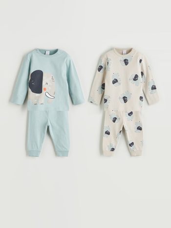 Mickey Mouse Printed Boys' Baby Sweatshirt and Jogger Set