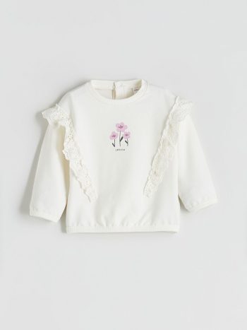 Minnie Mouse Printed Crew Neck Sweatshirt and Leggings Set for Baby Girls