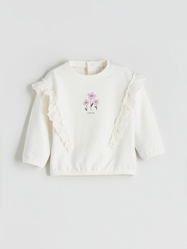 Minnie Mouse Printed Crew Neck Sweatshirt and Leggings Set for Baby Girls