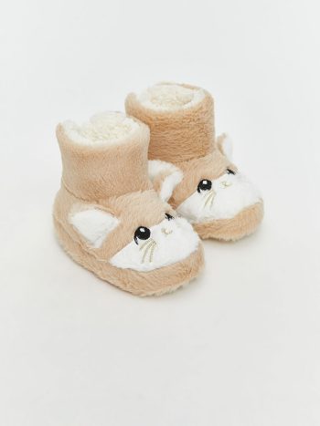 Girl's Baby Slippers with Patch Details