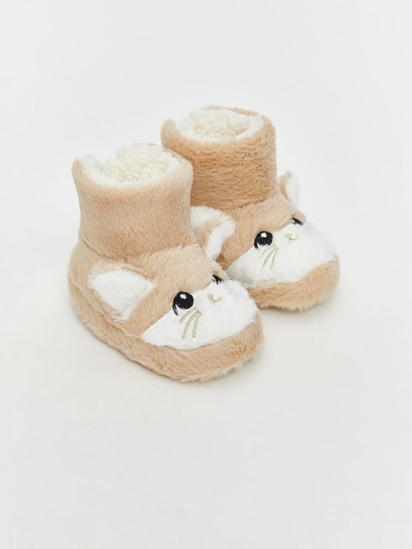 Girl's Baby Slippers with Patch Details