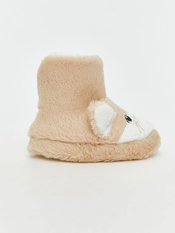Girl's Baby Slippers with Patch Details