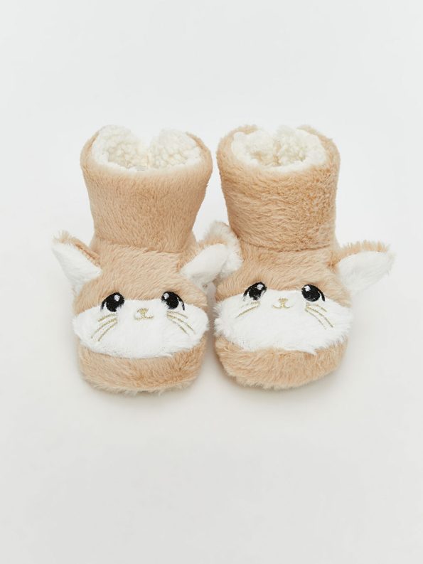 Girl's Baby Slippers with Patch Details