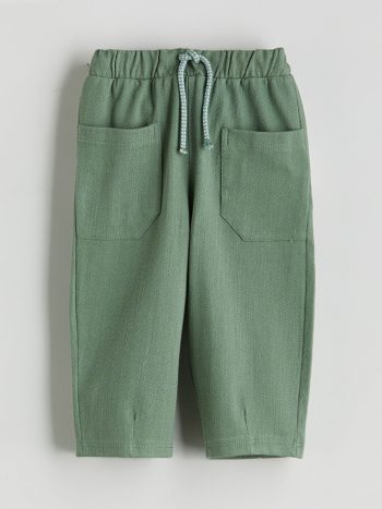Boys' Cargo Pants with Linen Blend