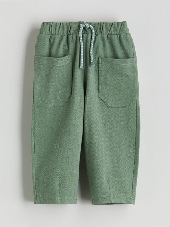Boys' Cargo Pants with Linen Blend