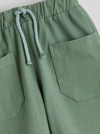 Boys' Cargo Pants with Linen Blend