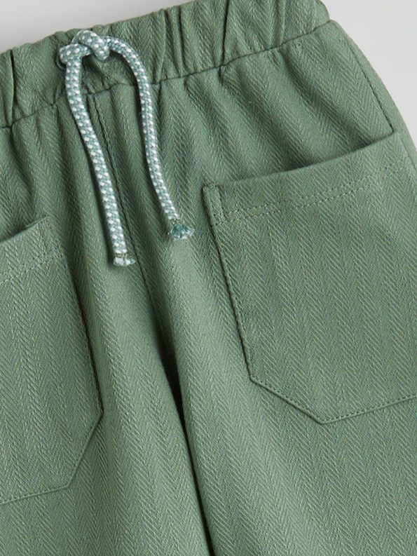 Boys' Cargo Pants with Linen Blend