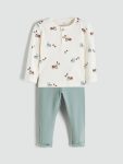 Plush Baby Boy Cardigan and Pants Set