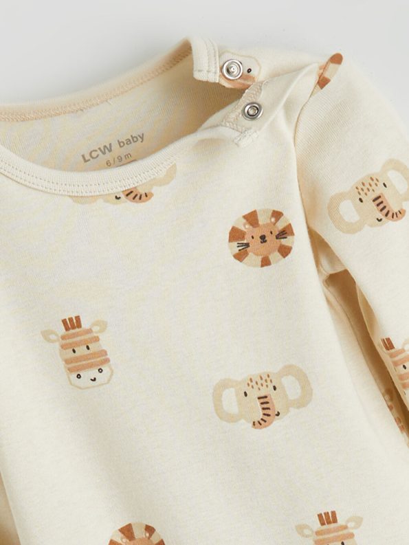 Bicycle Neck Printed Baby Boy Bodysuit