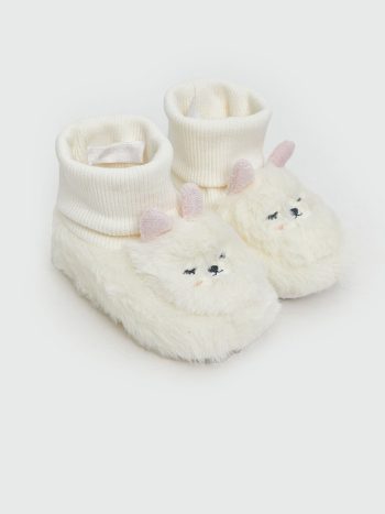 Girls' Baby Slippers with Patch Details