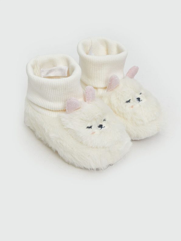 Girls' Baby Slippers with Patch Details