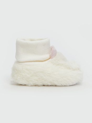 Girls' Baby Slippers with Patch Details