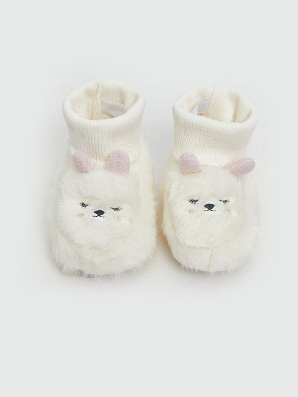 Girls' Baby Slippers with Patch Details