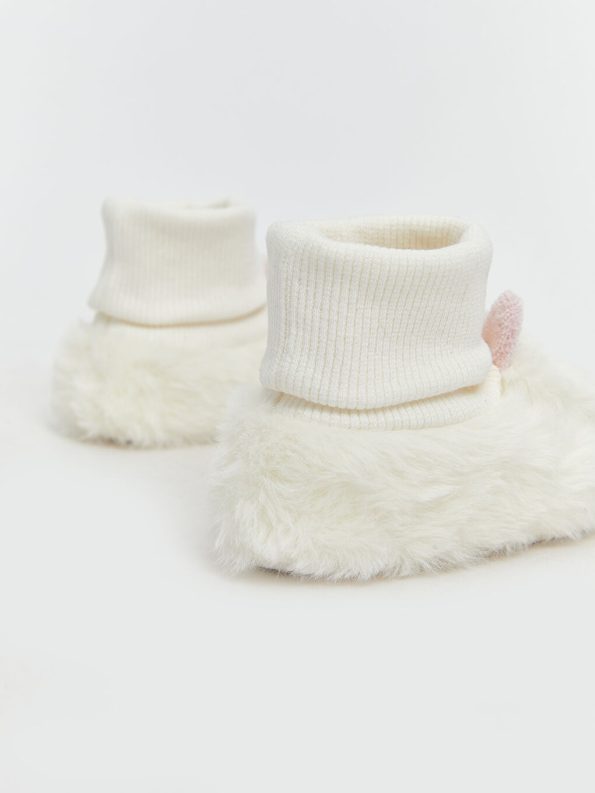 Girls' Baby Slippers with Patch Details