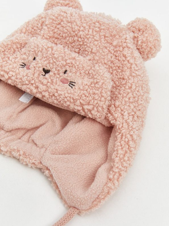 Pom-Pom Detailed Baby Girl Beanie