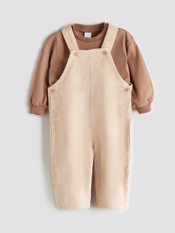 Boys' Printed Crew Neck Sweatshirt and Jogger Set