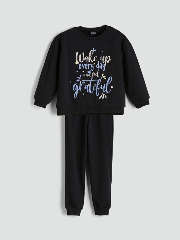 Girls' Frozen Print Crew Neck Dress