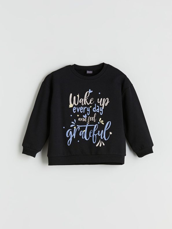 Girls' Frozen Print Crew Neck Dress