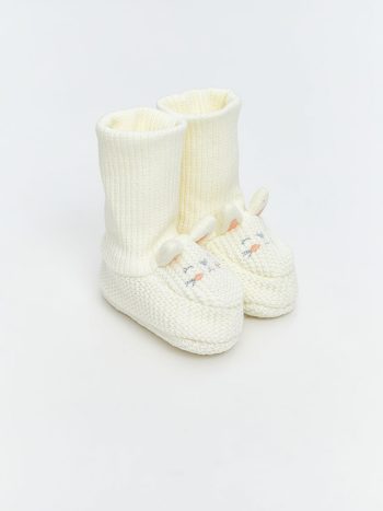 Girls' Baby Slippers with Patch Details