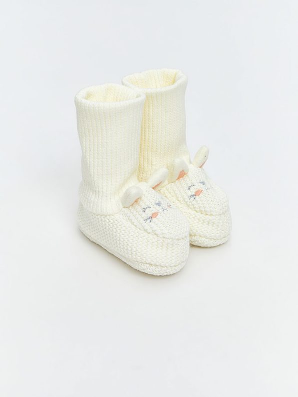 Girls' Baby Slippers with Patch Details