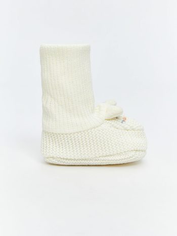Girls' Baby Slippers with Patch Details
