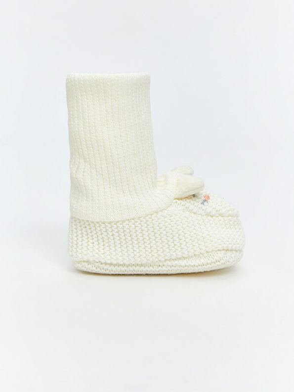 Girls' Baby Slippers with Patch Details