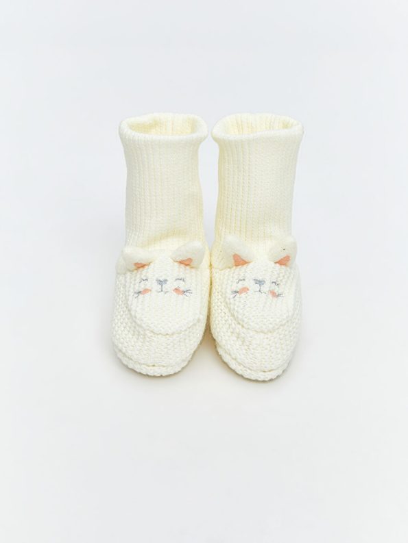 Girls' Baby Slippers with Patch Details