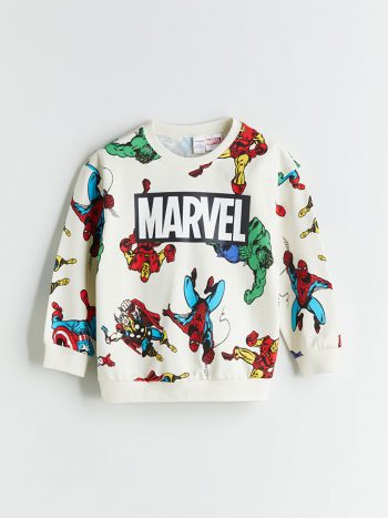 Boys' Long Sleeve Crew Neck Car Print Sweatshirt and Pants Set