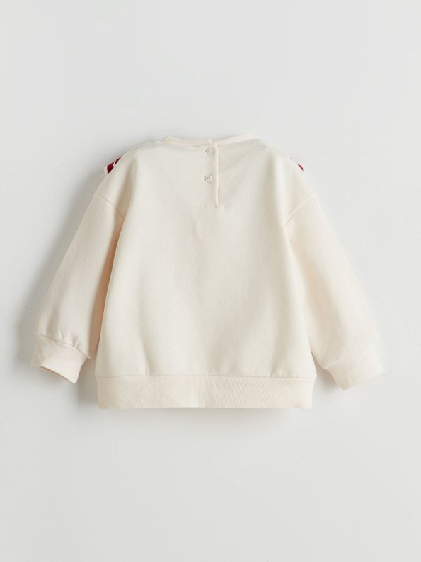 Thick Crew Neck Baby Girl Sweatshirt