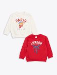 Striped Girls' Sweater with Ribbon Detail
