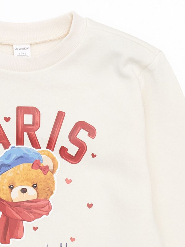 Striped Girls' Sweater with Ribbon Detail