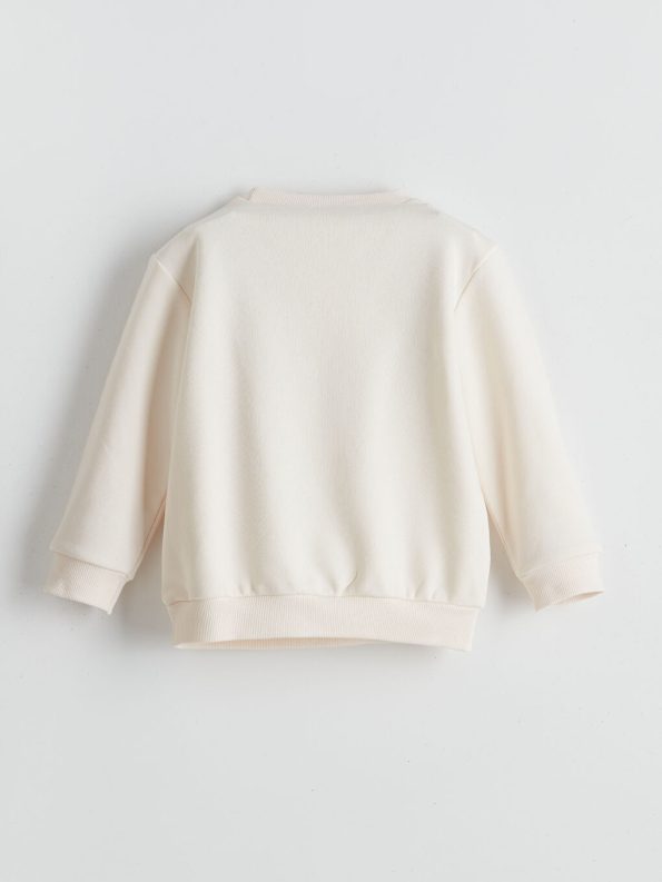 Girls' Long Sleeve Sweatshirt with Bow Embroidery and Leggings
