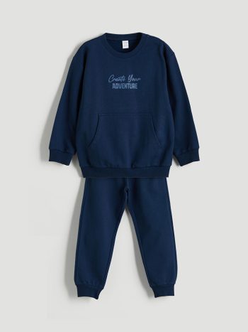 Striped Polo Collar Sweatshirt for Boys