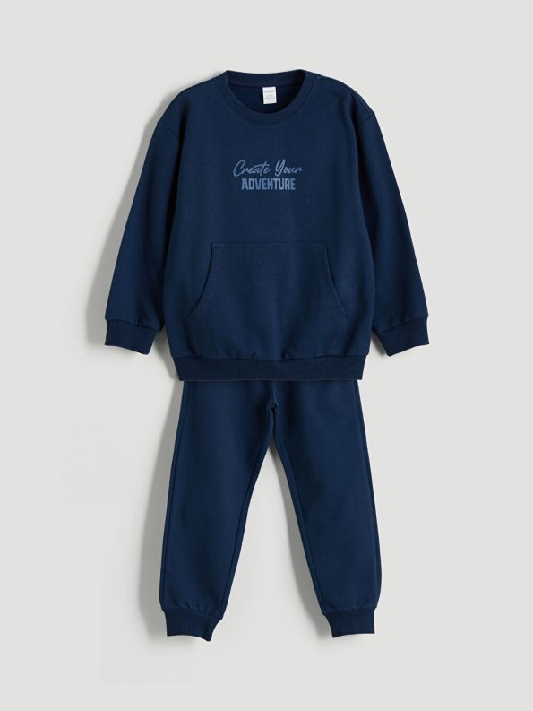 Striped Polo Collar Sweatshirt for Boys