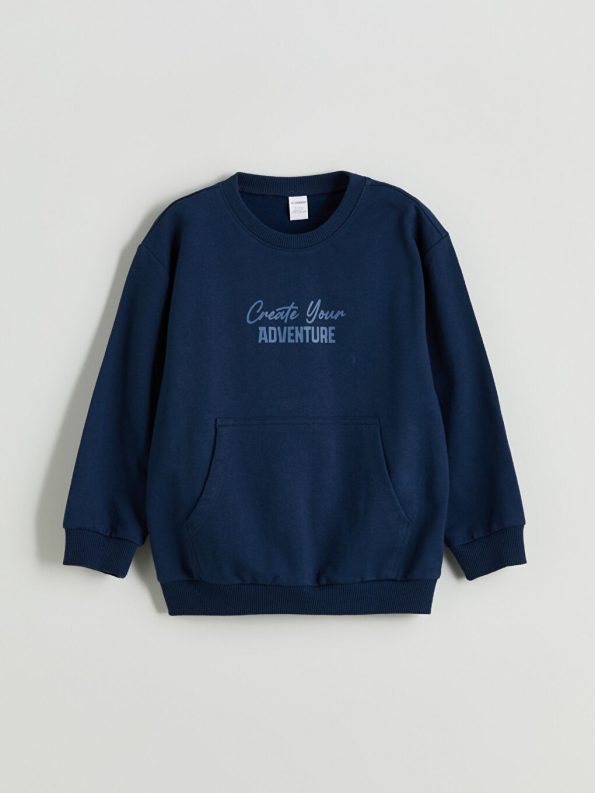 Striped Polo Collar Sweatshirt for Boys