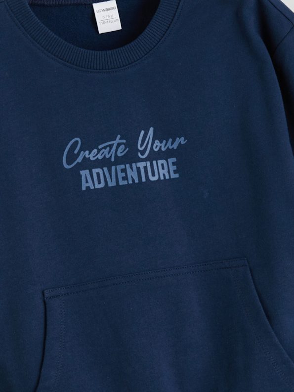 Striped Polo Collar Sweatshirt for Boys