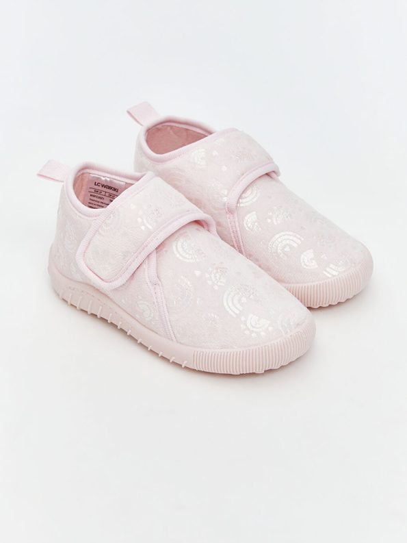 Girl's Baby Slippers with Patch Details