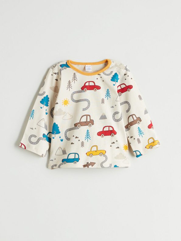 Boys' Long Sleeve Printed Crew Neck Sweatshirt
