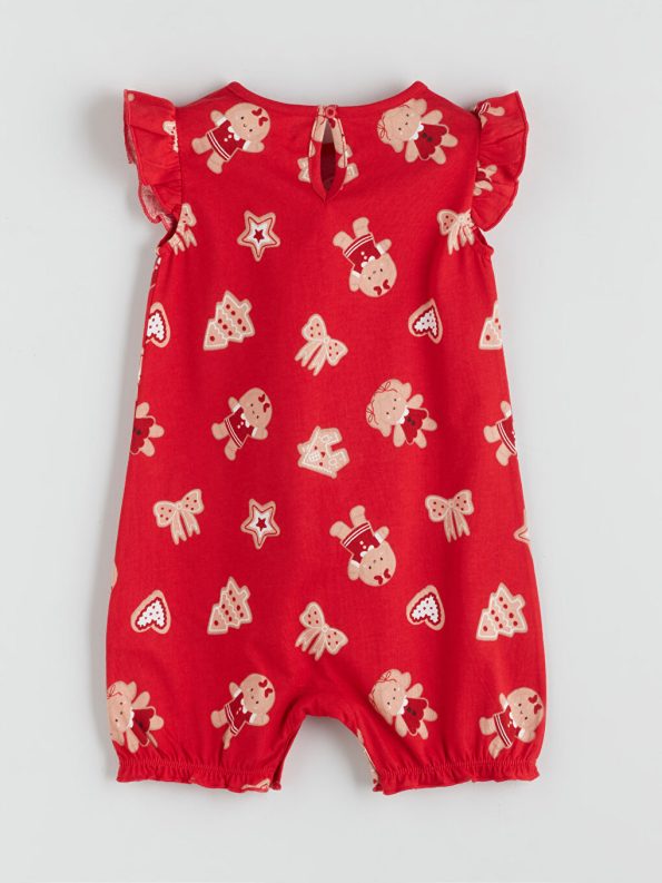 Girls' Cotton Jersey Short Sleeve Romper