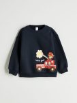 Boys' Long Sleeve Printed Crew Neck Sweatshirt
